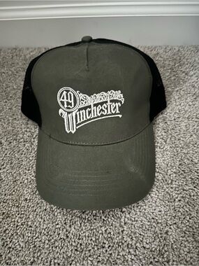 49 Winchester Embroidered Trucker Hat - Olive & Black